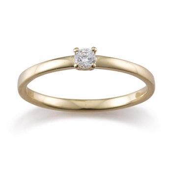 Gerstner Verlobungsring 585 Gelbgold mit 0,10 ct Brillant